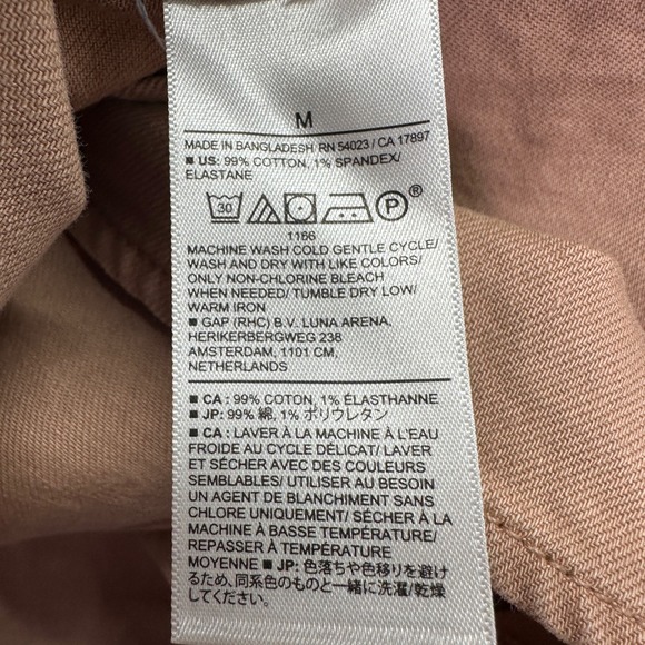 Banana Republic Womens Boxy Cut Cropped Denim Shirt Jacket Desert Pink Size M - Picture 4 of 5